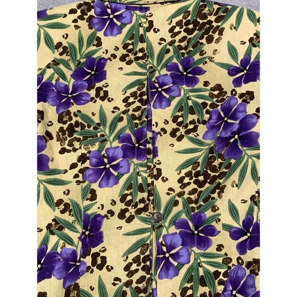 Sag Harbor Purple Linen Blend 2 Piece Sheath Dress w/ Jacket‎ Floral Size 10 - Picture 16 of 16